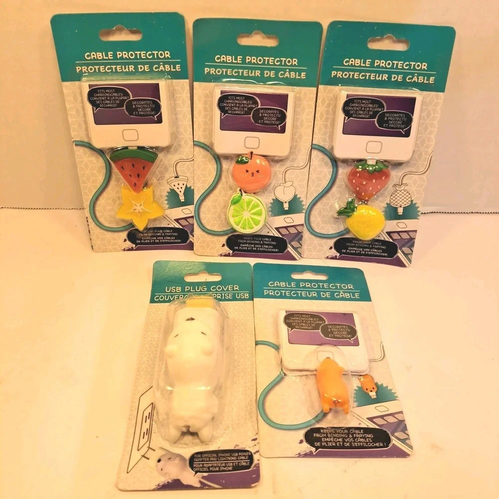 Lot of 5 Charging Cable Protectors New In Original Sealed Package